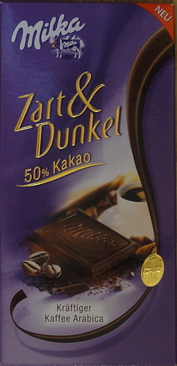 Milka srednie Amavel zart & dunkel 50 kakao kraftiger kaffee arabica.jpg